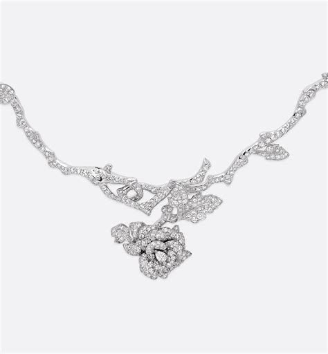 dior rose necklace price|Dior necklace sale.